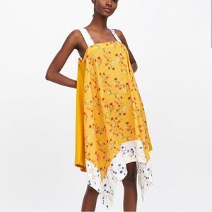NEW ZARA Asymmetrical Floral Dress